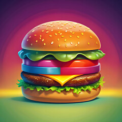 burger picture colorful