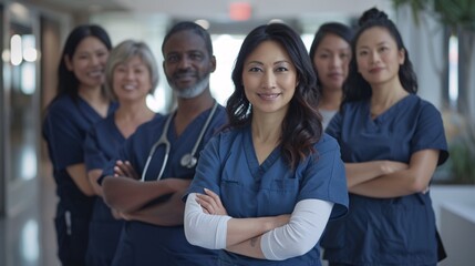 Diverse Healthcare Team: Nurses, Doctors, and Professionals Collaborating for Patient Care