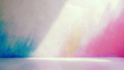 Tekstura grunge, kolorowa pastelowa ściana. Puste miejsce, przestrzeń. Abstrakcyjny wzór