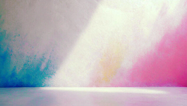 Fototapeta Tekstura grunge, kolorowa pastelowa ściana. Puste miejsce, przestrzeń. Abstrakcyjny wzór