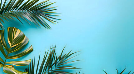 Summer tropical banner - Refreshing design pop colors background - 781934517