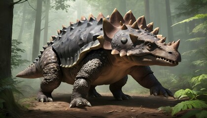 Ankylosaurus-An-Ankylosaurus-Lumbers-Through-The- 2
