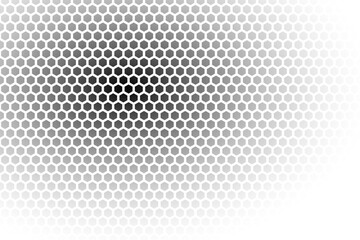 Abstract background consisting of hexagonal shapes with vanishing effect and transparency. Background with transparency effect. Abstract disappearing background.