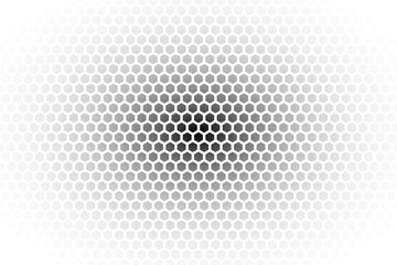 Abstract background consisting of hexagonal shapes with vanishing effect and transparency. Background with transparency effect. Abstract disappearing background. - obrazy, fototapety, plakaty