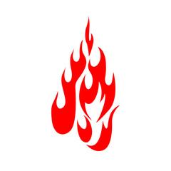Red flame vector silhouette 