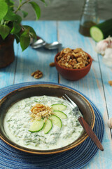 A traditional dish of Bulgarian cuisine - Snezhanka salad