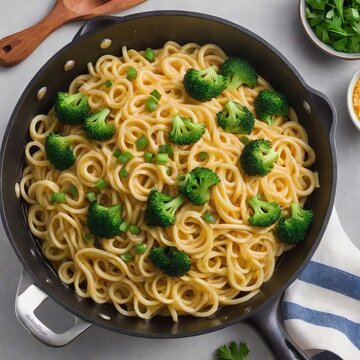 delicious pasta with a brokoli 