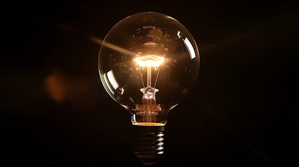 ðŸ’¡ðŸ’¡ðŸ’¡ A glowing light bulb in the dark.