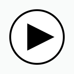 Play Icon. Right Arrow, Start Button Symbol - Vector. 