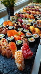 Sushi Platter Colorful and intricately arranged
