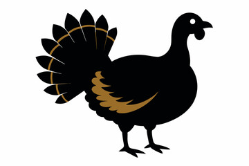 turkey-white-background--silhouette-vector