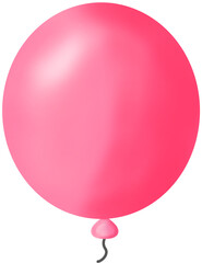 pink balloon isolated on white