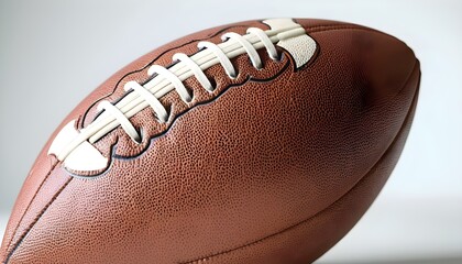American football ball on a white background close up, sports life concept.
