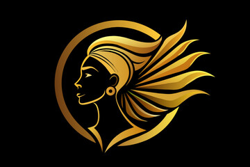 radiant-emblem-featuring-the-graceful logo vector 