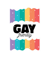 Gay Friendly Rainbow Pride Stripes Theme
