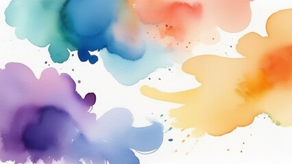 Multicolored watercolor spots creating an abstract background