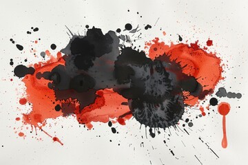 red and black ink blots