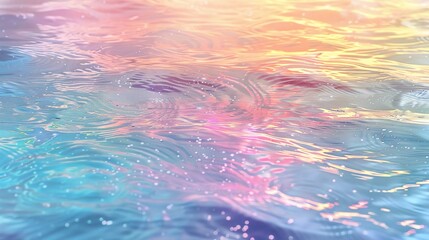 Obraz na płótnie Canvas rainy sea iridescent opalescent translucent holographic pastel rainbow coastal water shimmering magical ethereal dreamy serene mystical enchanting vibrant colorful aquatic reflective iridescent waves 