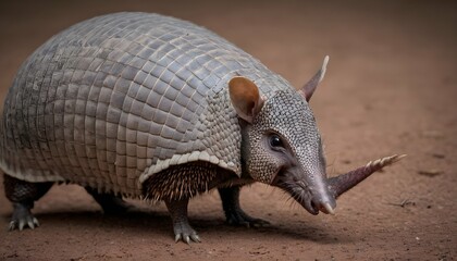 An-Armadillo-With-Its-Scales-Rattling-In-Fear- - obrazy, fototapety, plakaty