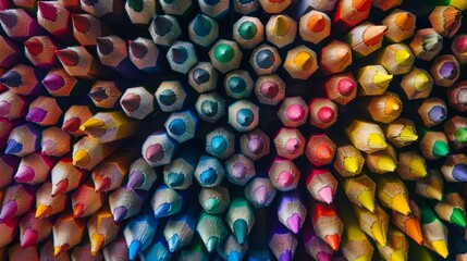 Fototapeta na wymiar Colored Pencils for Every School Subject