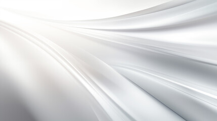 AI generated illustration of flowing white fabric or drapes with elegant waves in the wind