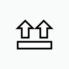 Side Up Icon. Handling Goods Rule. Warehouse Standard Operating Symbol. Applied for Design, Presentation, Website or Apps Elements - Vector.