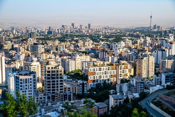 Beautiful shot of the cityscape of Tehran, Iran during the day