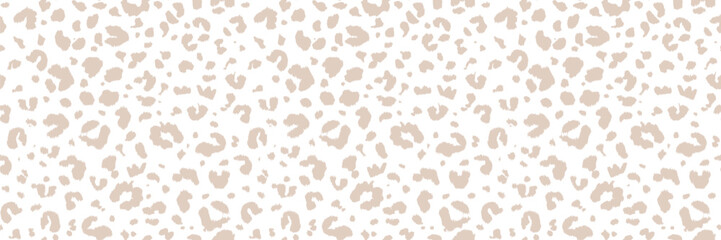 Leopard vector seamless pattern. Wildlife repeat texture. Jaguar fur safari seamless backdrop. Hand-drawn animal fur pattern. Luxury design elements. Cheetah panther leopard surface pattern print