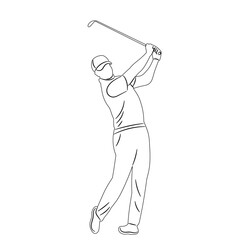 golfer sketch on white background vector