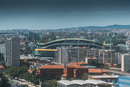 Aerial view of the Jos Alvalade stadium, home of Sporting Clube Portugal