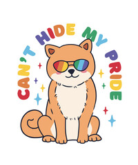 Can't Hide My Pride Cat Rainbow Shades