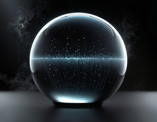 glowing glass orb sphere
