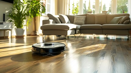Vacuum cleaner robot for laminate floors in the living room