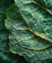 Close-Up Green Leaf Texture