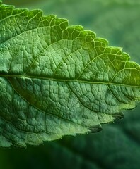 Fototapeta premium Close-Up Green Leaf Texture