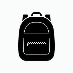 Backpack Icon. Bag, Back to School. Elementary School. Student Symbol. 