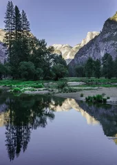 Crédence de cuisine en verre imprimé Half Dome Sunset in Yosemite Valley