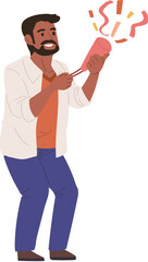 Man Opening A Party Popper