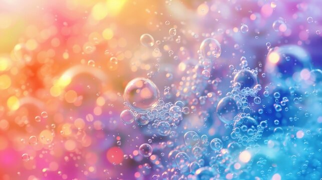 Background of bubble foam in a variety of colors.....