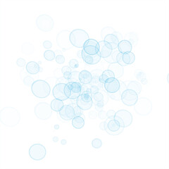Bokeh Overlay Blue Bubbles