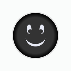 Happy Icon. Enjoy Emoticon Symbol - Vector.