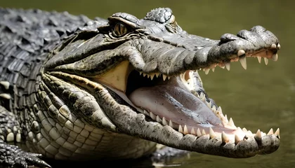 Poster An Alligator With Its Sharp Teeth On Full Display © Khansa