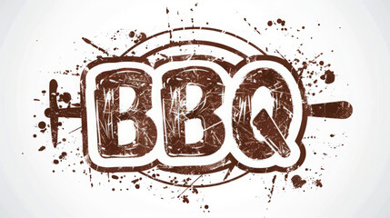 Vintage logo with the word "BBQ" on it.