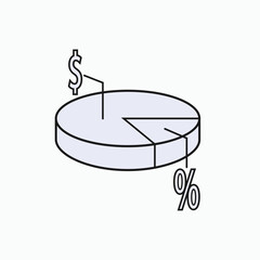 Margin Icon. Proportion Symbol -  Vector Logo Template. 