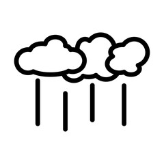 rain Vector Line Icon Design