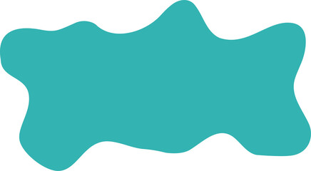 Abstract liquid shape. Organic flat blob. Irregular fluid bubble. Random wavy oval spot and curvy element. Amoeba rectangle box