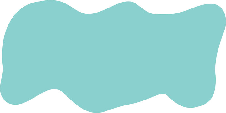 Abstract liquid shape. Organic flat blob. Irregular fluid bubble. Random wavy oval spot and curvy element. Amoeba rectangle box