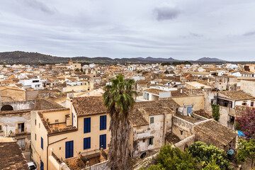Fototapeta na wymiar View over the old town, Arta, Mallorca, Spain