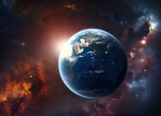 Naklejka premium earth in space