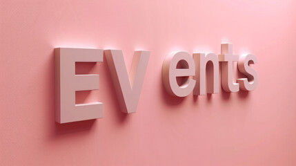 Logo, inscription "EV ents" on a community bulletin board interface